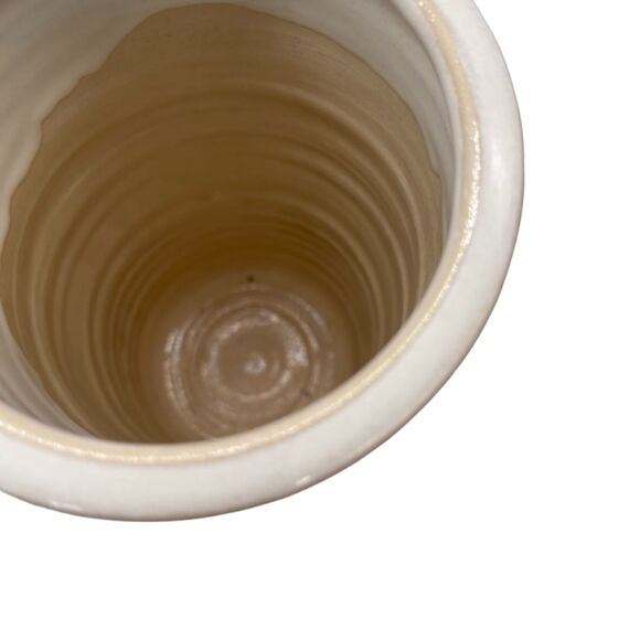 2 Blue Verigated Vases Ceramic Blue & White Pottery - Picture 6 of 7